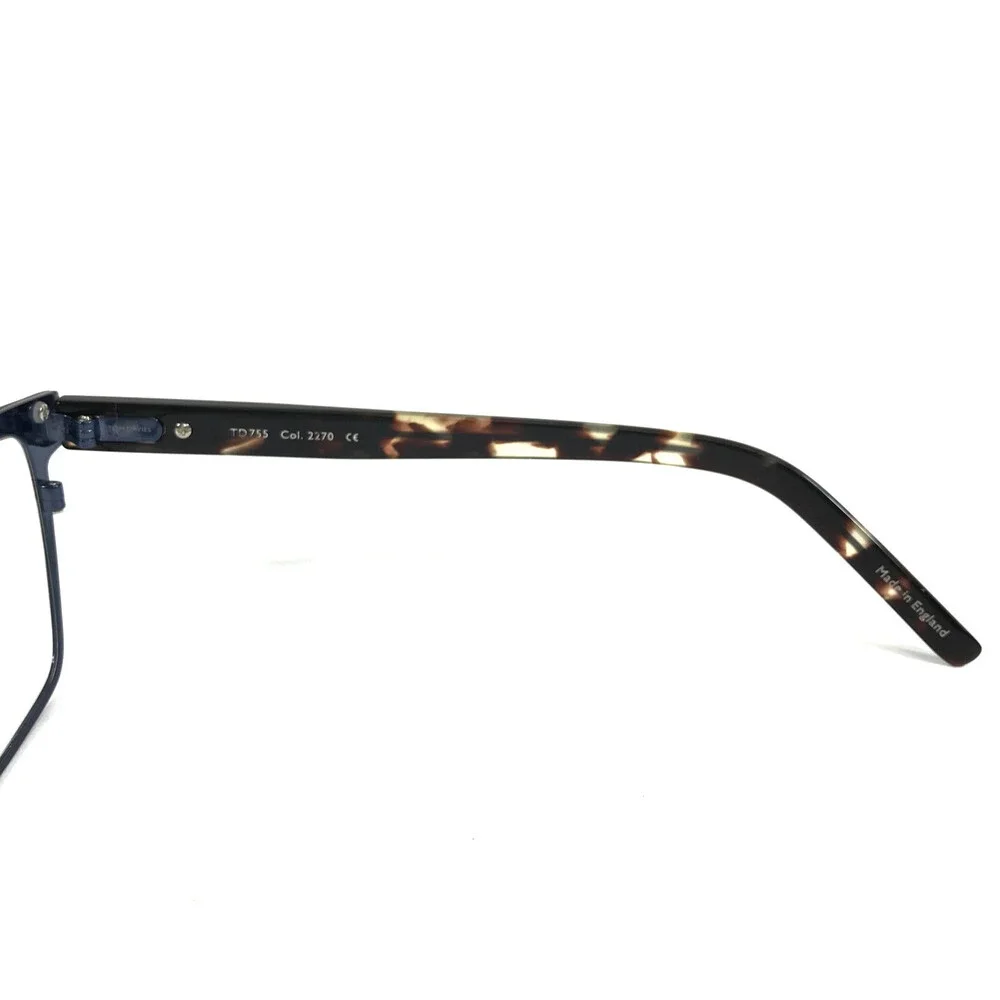 Tom Davies Eyeglasses Frames TD755 Col. 2270 Blue Brown Tortoise 53-15-145